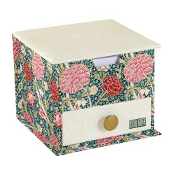 Bloc mémo cube et tiroir - William Morris (Cray)