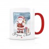 Mug céramique 350ml (int/anse rouge) - Joyeux Noël