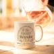 Mug céramique beige mat 350ml - Club N°One (happy retraite)
