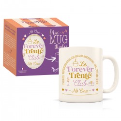 Mug céramique beige mat 350ml - Club N°One (forever trente)