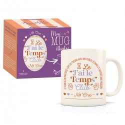 Mug céramique beige mat 350ml - Club N°One (j'ai le temps)