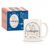 Mug céramique beige mat 350ml - Club N°One (best collègue)