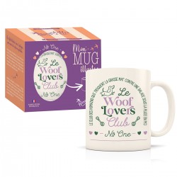 Mug céramique beige mat 350ml - Club N°One (woof lovers)