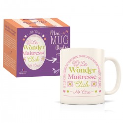 Mug céramique beige mat 350ml - Club N°One (wonder maîtresse)