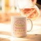 Mug céramique beige mat 350ml - Club N°One (wonder maîtresse)