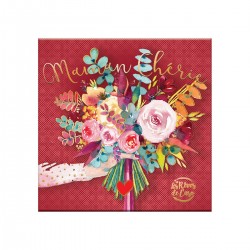 Magnet - Maman chérie (floral rose)
