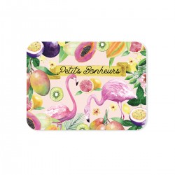 Boîte rectangulaire en métal - Flamingo Tropico (petits bonheurs)