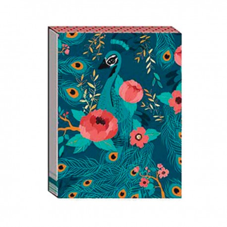 Pocket carnet de notes aimanté - Paon