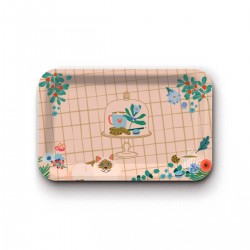 Plateau rectangulaire kraft (28x18 cm) - Slow life