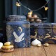 Wavy dom lid tea caddy - Sara Miller (Magical Nightfall)