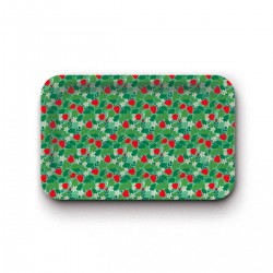 Plateau rectangulaire kraft (28x18 cm) - Jardin de cottage