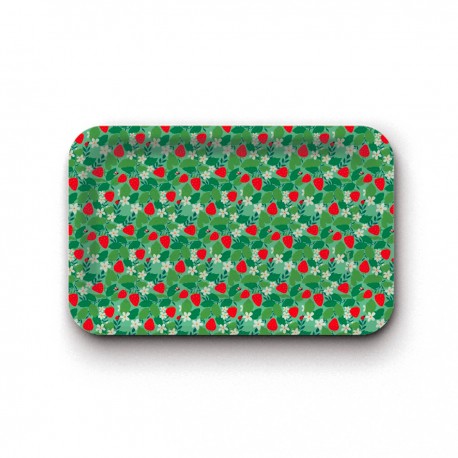 Plateau rectangulaire kraft (28x18 cm) - Jardin de cottage
