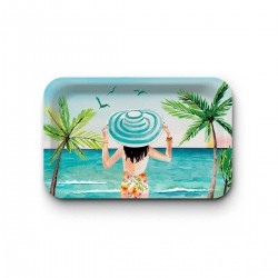Tray (28x18 cm) - Femme à la plage