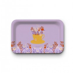 Plateau rectangulaire kraft (28x18 cm) - Bouquet d'amour