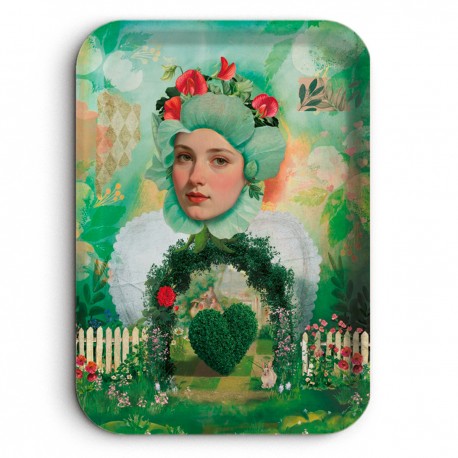 Plateau rectangulaire kraft (brillant 42x30 cm) - Les muses (Sorélya)