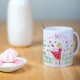 Mug céramique 350ml (int/anse rouge) - Magie noël (Clara)