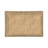 RECTANGLE GLASS SOAP DISH - BURLAP