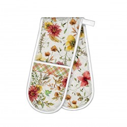 Gant de four double en coton - Fall Leaves & Flowers