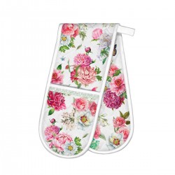 Gant de four double en coton - Blush Peony