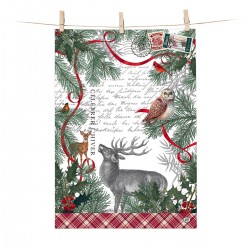 Torchon 100% coton - Winter Woodland
