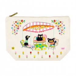 Trousse rectangulaire GM (28x20 cm) - Retro love (Tonnelle)