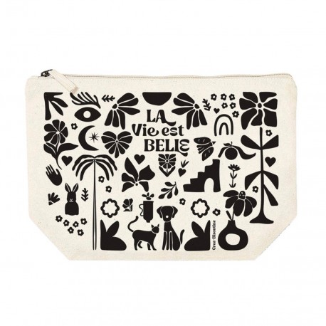 Trousse rectangulaire GM (28x20 cm) - La vie est belle
