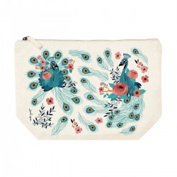 Trousse rectangulaire GM (28x20 cm) - Paon
