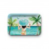 Tray recycled kraft (28x18 cm) - Femme à la plage