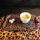 Tray recycled kraft (28x18 cm) - Léopard