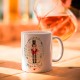 Mug céramique 350ml (int/anse rouge) - Magie noël