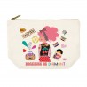 Trousse rectangulaire GM (28x20 cm) - Coeur de rockeur (rockeuse) *