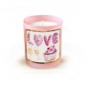 Bougie parfumée 220gr en verre rose - De l'amour & des cupcakes*