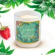Bougie parfumée 220gr en verre blanc - Jardin de cottage