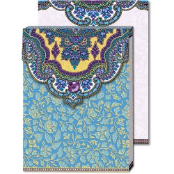Pocket carnet de notes aimantée Paisley - Bleu°