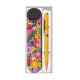 Set stylo bille & étui - Forêt florale