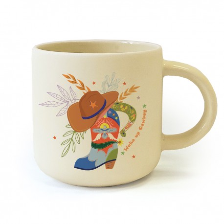 Round ceramic mug 12oz - Farwest (Cowboy)