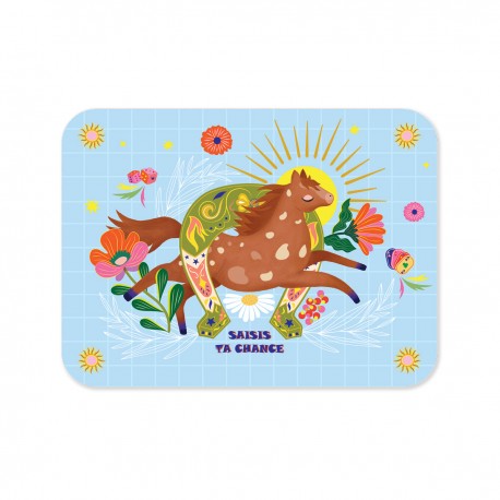 Boîte rectangulaire en métal - Far-west (saisis ta chance)