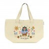 Grand sac cabas en coton beige avec fermeture - Le Soleil (queen)