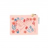 Porte-monnaie en coton rose - A fleur de peau