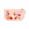 Trousse rectangulaire en coton rose PM - Nature vivante