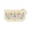 Trousse rectangulaire en coton PM beige - Le Soleil (sun)