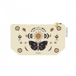 Trousse rectangulaire beige PM (24x13 cm) - Suis ton intuition