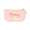 Trousse rectangulaire en coton rose PM - Nature vivante (maman)
