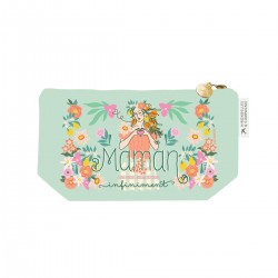 Trousse rectangulaire vert PM (24x13 cm) - Dolce vita (maman)