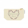 Trousse rectangulaire en coton beige PM - Ecole de vie (Mamie chérie)