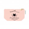 Trousse rectangulaire en coton PM rose  - J'habite chez mon chat