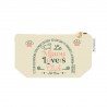 Trousse rectangulaire en coton PM beige - Club N°One (miaou lovers)