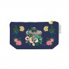 Trousse rectangulaire en velours PM bleu - Le Jardin des secrets