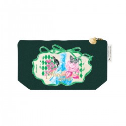 Trousse rectangulaire en velours PM (25x13 cm)- Le Jardin des secrets