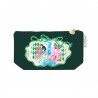 Trousse rectangulaire en velours PM vert foncé -Le Jardin des secrets